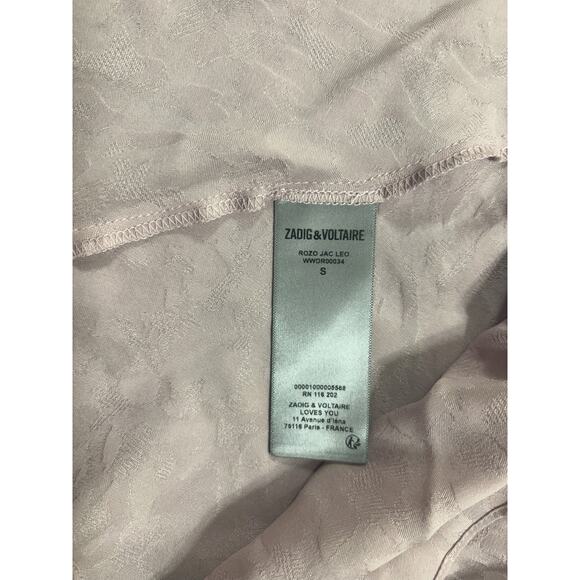 Zadig & Voltaire NWT Rozo Jac Leo‎ Silk Dress in Mauve Size Small MSRP $498.00 - Picture 6 of 8